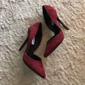 Steve Madden Wine Suede Heels